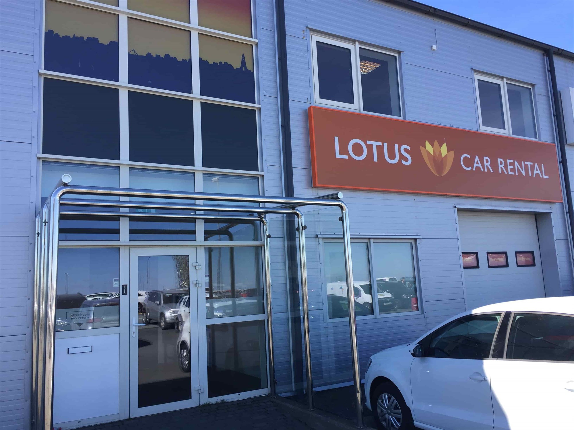 lotus car rental office from outside