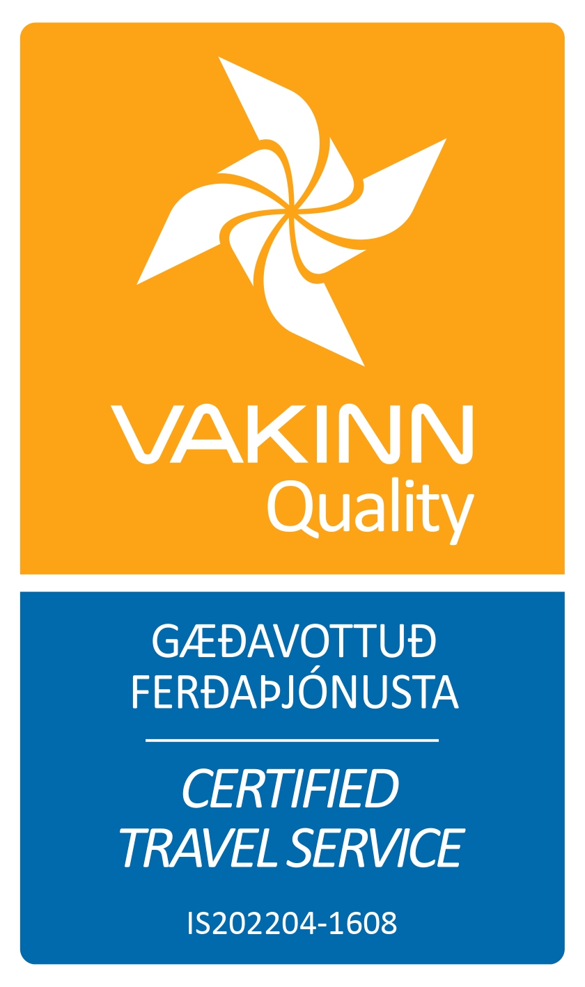 VAKINN Quality - GÆÐAVOTTUÐ FERÐAÞJÓNUSTA / CERTIFIED TRAVEL SERVICE